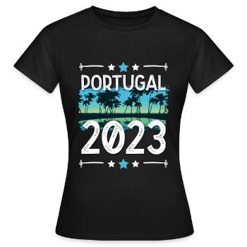 Portugal 2023 - Frauen T-Shirt - Schwarz - Vorne - AI Model Female 172 dark (172cm)