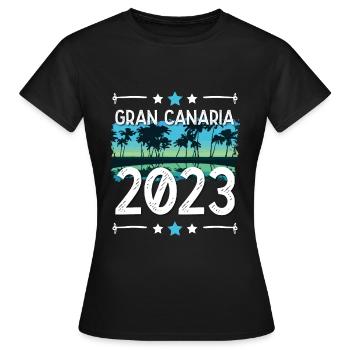 Grande Canarie 2023 (Garantie du prix le plus bas) - T-shirt Femme - noir - Devant - AI Model Female 172 dark (172cm)