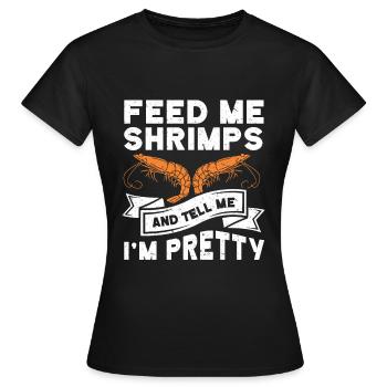 Cadeau amateur de fruits de mer fruits de mer - T-shirt Femme - noir - Devant - AI Model Female 172 dark (172cm)
