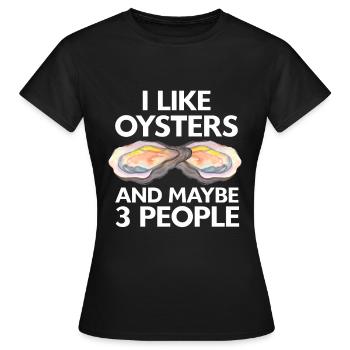 Cadeau amateur de fruits de mer fruits de mer - T-shirt Femme - noir - Devant - AI Model Female 172 dark (172cm)