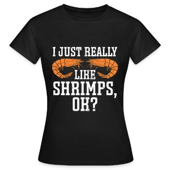 Cadeau amateur de fruits de mer fruits de mer - T-shirt Femme - noir - Devant - AI Model Female 172 dark (172cm)