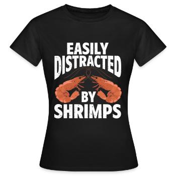 Cadeau amateur de fruits de mer fruits de mer - T-shirt Femme - noir - Devant - AI Model Female 172 dark (172cm)