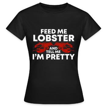 Cadeau amateur de fruits de mer fruits de mer - T-shirt Femme - noir - Devant - AI Model Female 172 dark (172cm)