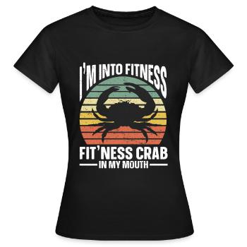 Cadeau amateur de fruits de mer fruits de mer - T-shirt Femme - noir - Devant - AI Model Female 172 dark (172cm)