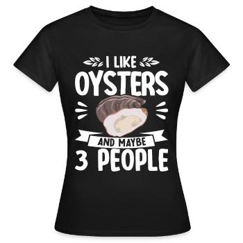 Amateurs de fruits de mer Cadeau Fruits de mer - T-shirt Femme - noir - Devant - AI Model Female 172 dark (172cm)