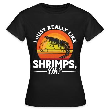 Amateurs de fruits de mer Cadeau Fruits de mer - T-shirt Femme - noir - Devant - AI Model Female 172 dark (172cm)