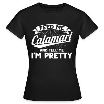Amateurs de fruits de mer Cadeau Fruits de mer - T-shirt Femme - noir - Devant - AI Model Female 172 dark (172cm)