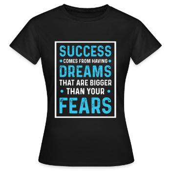 Peur du succès - T-shirt Femme - noir - Devant - AI Model Female 172 dark (172cm)