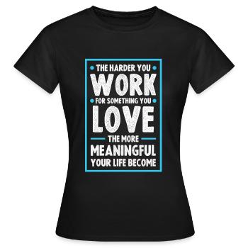 erfolg arbeit - Frauen T-Shirt - Schwarz - Vorne - AI Model Female 172 dark (172cm)