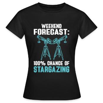 Stargazer Gift Kosmologie Stargazing - Frauen T-Shirt - Schwarz - Vorne - AI Model Female 172 dark (172cm)