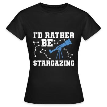 Stargazer Gift Kosmologie Stargazing - Frauen T-Shirt - Schwarz - Vorne - AI Model Female 172 dark (172cm)