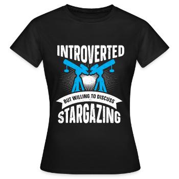 Stargazer Gift Kosmologie Stargazing - Frauen T-Shirt - Schwarz - Vorne - AI Model Female 172 dark (172cm)