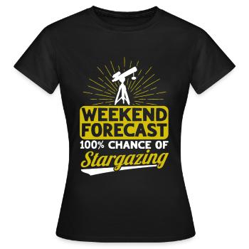 Stargazer Gift Kosmologie Stargazing - Frauen T-Shirt - Schwarz - Vorne - AI Model Female 172 dark (172cm)