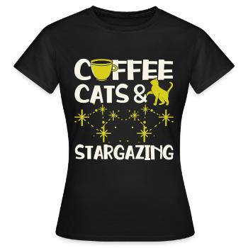 Stargazer Gift Kosmologie Stargazing - Frauen T-Shirt - Schwarz - Vorne - AI Model Female 172 dark (172cm)
