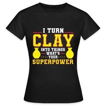 Ceramic Oven Cermaicist Ceramic Clay Oven Pot - Women's T-Shirt - black - Front - AI Model Female 172 dark (172cm)