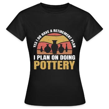 Ceramic Oven Cermaicist Ceramic Clay Oven Pot - Women's T-Shirt - black - Front - AI Model Female 172 dark (172cm)