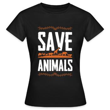 Animal welfare Animal rights activists - Women's T-Shirt - black - Front - AI Model Female 172 dark (172cm)