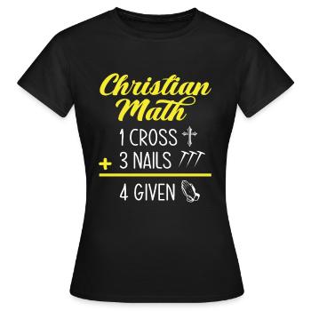 Pasteur Pasteur Mathématiques chrétiennes - T-shirt Femme - noir - Devant - AI Model Female 172 dark (172cm)