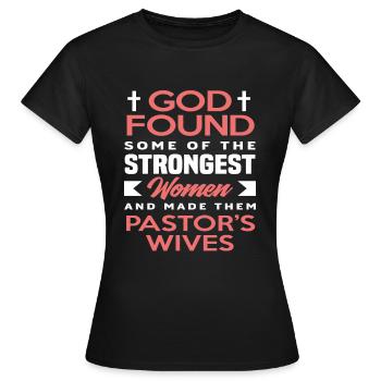 Pasteur Pasteur Épouse Mme Gift - T-shirt Femme - noir - Devant - AI Model Female 172 dark (172cm)