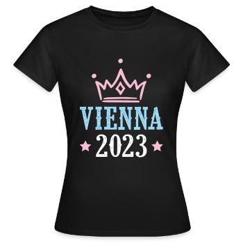 Vienne 2023 Vienne - T-shirt Femme - noir - Devant - AI Model Female 172 dark (172cm)