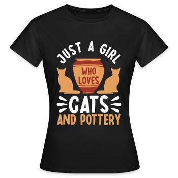 Ceramic Oven Cermaicist Ceramic Clay Oven Pot - Women's T-Shirt - black - Front - AI Model Female 172 dark (172cm)