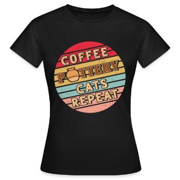 Ceramic Oven Cermaicist Ceramic Clay Oven Pot - Women's T-Shirt - black - Front - AI Model Female 172 dark (172cm)