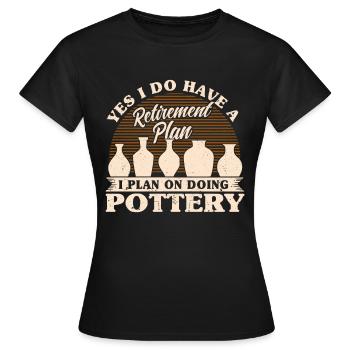 Ceramic Oven Cermaicist Ceramic Clay Oven Pot - Women's T-Shirt - black - Front - AI Model Female 172 dark (172cm)