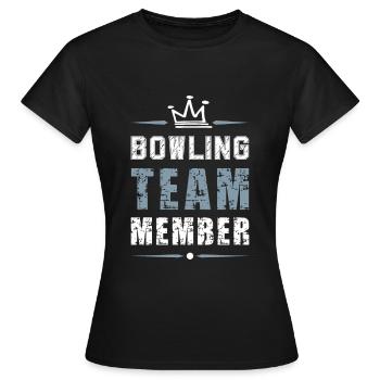 Bowling Team - Frauen T-Shirt - Schwarz - Vorne - AI Model Female 172 dark (172cm)