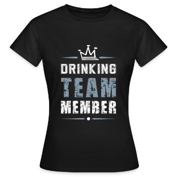 Équipe de consommation d’alcool - T-shirt Femme - noir - Devant - AI Model Female 172 dark (172cm)