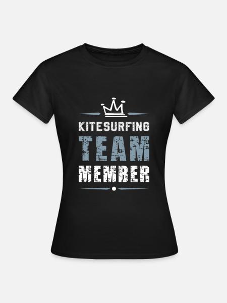 Kitesurfing Team - Frauen T-Shirt - Schwarz