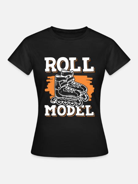 roll skaten - Frauen T-Shirt - Schwarz