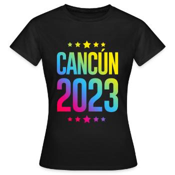 Cancun 2023 - Women's T-Shirt - black - Front - AI Model Female 172 dark (172cm)