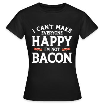 Bacon Gift Bacon Saying Food Bacon - Women's T-Shirt - black - Front - AI Model Female 172 dark (172cm)