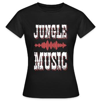 jungle musik - Frauen T-Shirt - Schwarz - Vorne - AI Model Female 172 dark (172cm)