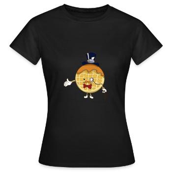 Waffle - Women's T-Shirt - black - Front - AI Model Female 172 dark (172cm)