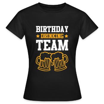 Équipe de consommation d’anniversaire - T-shirt Femme - noir - Devant - AI Model Female 172 dark (172cm)