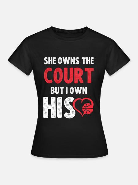 basketball paar liebe - Frauen T-Shirt - Schwarz