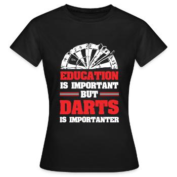 bildung dart - Frauen T-Shirt - Schwarz - Vorne - AI Model Female 172 dark (172cm)