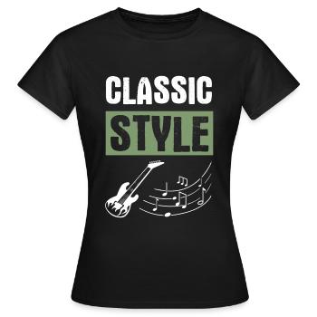 Musique rock classique - T-shirt Femme - noir - Devant - AI Model Female 172 dark (172cm)