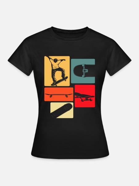 Cadeau Skateboarder Skateboarder - T-shirt Femme - noir