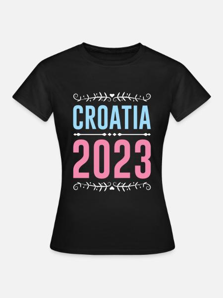 Croatia 2023 - Frauen T-Shirt - Schwarz