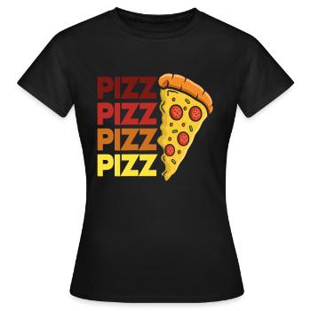 Pizza Pizza Pizza - T-shirt Femme - noir - Devant - AI Model Female 172 dark (172cm)