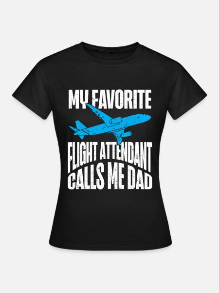 Flugbegleiter Papa Stewardess Flugbegleiter - Frauen T-Shirt - Schwarz