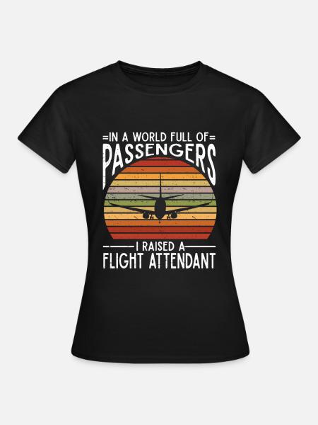 Flugbegleiter Papa Stewardess Flugbegleiter - Frauen T-Shirt - Schwarz