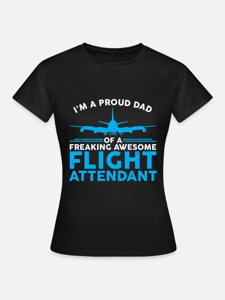 Flugbegleiter Papa Stewardess Flugbegleiter - Frauen T-Shirt - Schwarz