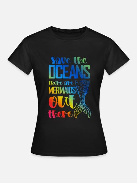 save the ocean meerjungfrau - Frauen T-Shirt - Schwarz