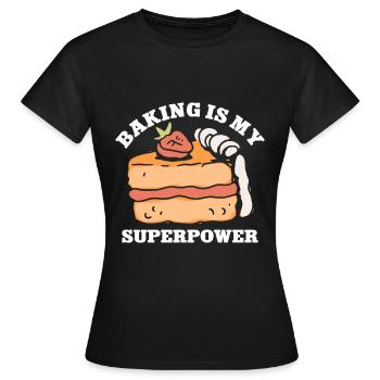 Chef Pâtissier Pâtisserie Boulanger Pâtisserie Pâtisserie - T-shirt Femme - noir - Devant - AI Model Female 172 dark (172cm)