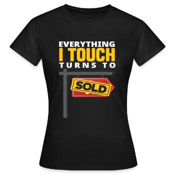 Immobilienmakler Spruch - Frauen T-Shirt - Schwarz - Vorne - AI Model Female 172 dark (172cm)
