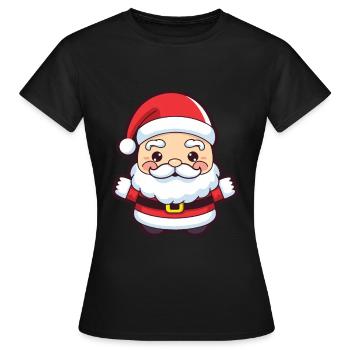 Père Noël Père Noël - T-shirt Femme - noir - Devant - AI Model Female 172 dark (172cm)