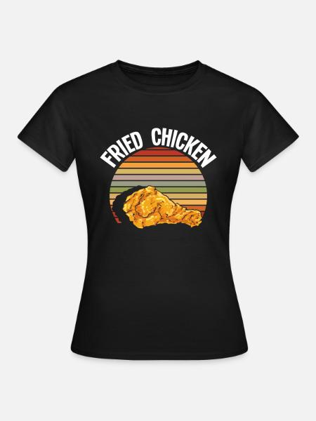 Fried Chicken Retro - Frauen T-Shirt - Schwarz
